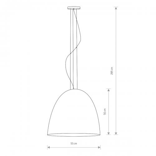 NOWODVORSKI - Пендел EGG L white-copper 10324