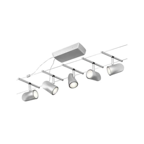 PAULMANN - 94465  CorDuo cable system Cup basic set✴GU5.3 max. 5x10W ~230/12V✴matt chrome/chrome