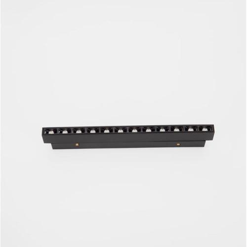 NOVA LUCE - Linear light for magnetic rail  9010112  ULTRA SLIM MAGNETIC ⚡ LED 12W ⚡ DC48V ⚡ 316Lm ⚡ Ra >90 ⚡ 3000K ✴ Black 