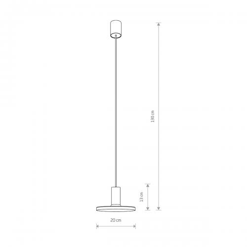 NOWODVORSKI - Hanging lamp 8038 HERMANOS B WHITE/SOLID BRASS • GU10 1x10W only LED • IP20