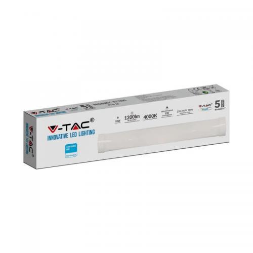 V-TAC - 38W LED Plastic Grill Fitting 150cm Fast Connect & Cable 155 lm/W 3000K SKU: 20365 