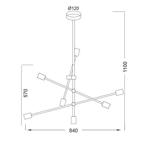 ACA LIGHTING - Пендел VINTAGE  OD680107WH