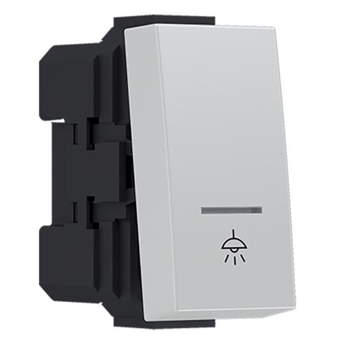 ACA LIGHTING - Бутон с индикация и символ светлина, едномодулен 10A MODYS Слонова кост 10101312207