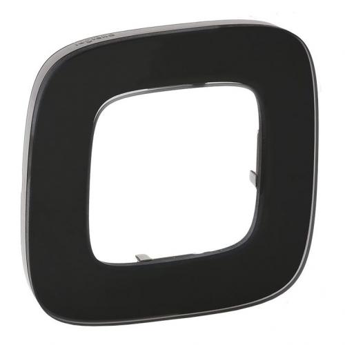 LEGRAND - Единична рамка ALLURE 755531 черно стъкло
