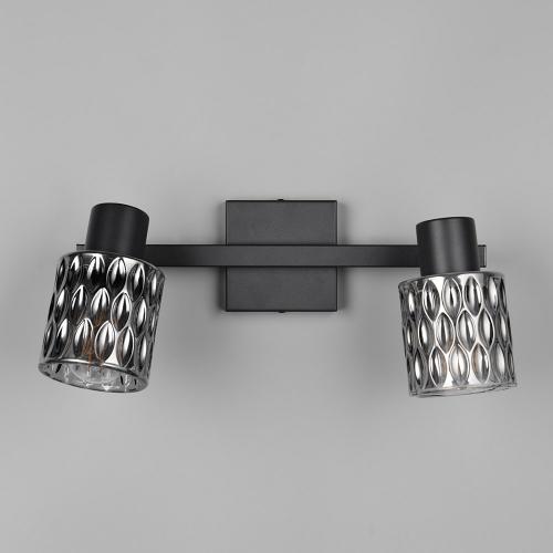 TRIO - Спот JACK R86422032  2x E27 · max. 10W метал черен / стъкло опушено