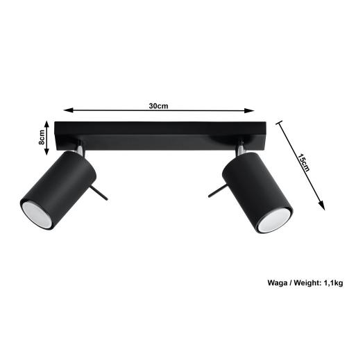 SOLLUX - Plafond RING 2 SL.0092 black