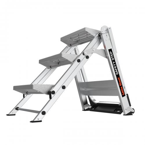 LITTLE GIANT - Стълба с противохлъзгащи широки стъпала SAFETY STEP макс 150кг 3 стъпала  10310BAEN