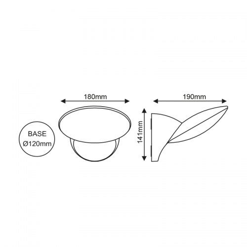 ACA LIGHTING - Градински аплик ACRI IP65 LG2332G