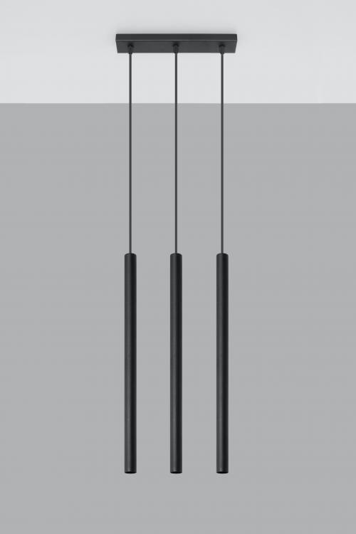 SOLLUX - pendant  lamp  PASTELO 3 black SL.0470