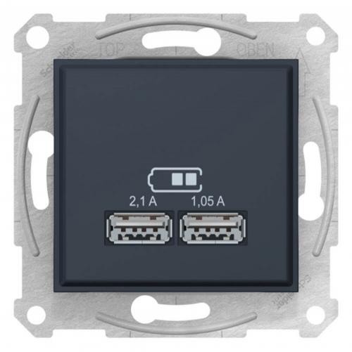 SCHNEIDER ELECTRIC - SDN2710270 Sedna - double USB charger 2.1 A - graphite