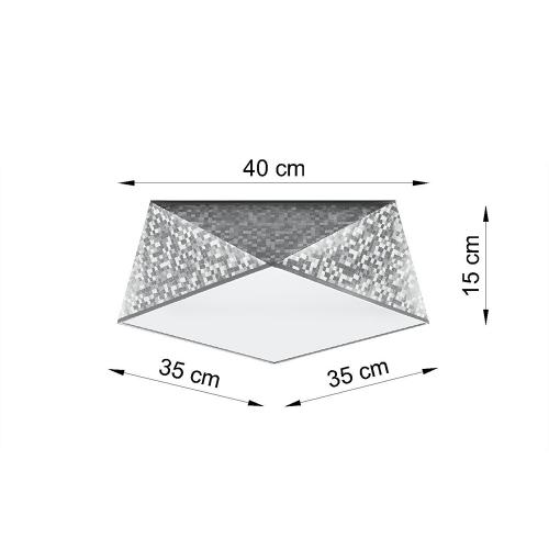 SOLLUX - ceiling lamp  HEXA 35 silver   SL.0691