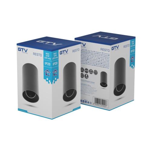 GTV Lighting - OS-RST80125OK1-00 Луна открит монтаж RESTO φ80x125mm 20W round