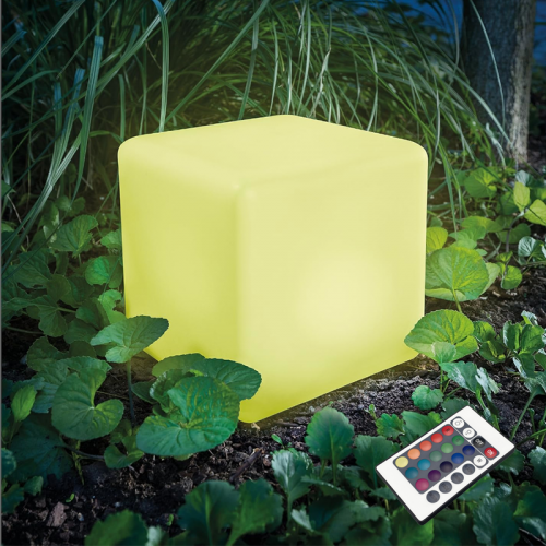 ACA LIGHTING - SEDES40RGBW LED RECHARGEABLE SOLAR CUBE LAMP WITH CHARGER