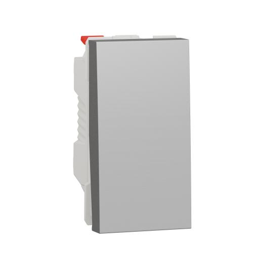 SCHNEIDER ELECTRIC - NU310330 New Unica - Two-way switch 10A screwless 1 module aluminium