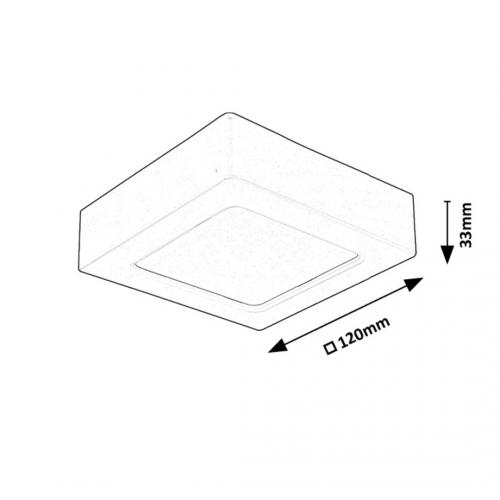 RABALUX - LED Panel external installation SHAUN2 7W 670lm IP20 3000K 71213