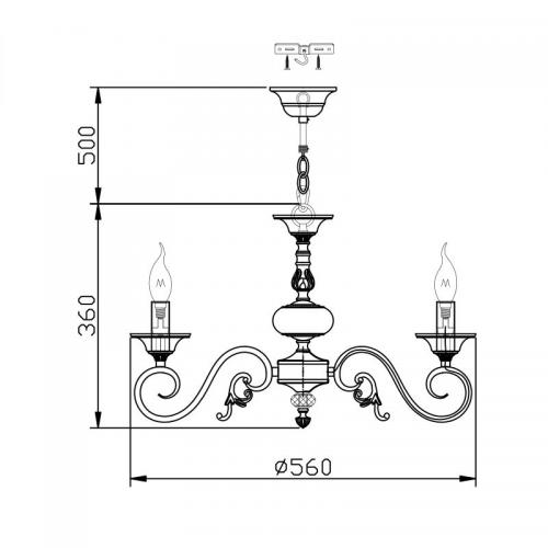 MAYTONI - Полилей  Perla  ARM337-05-R