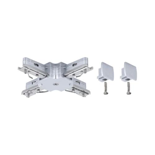 PAULMANN - Конектор за шини  97657  URail connector X-piece✴104x104mm. max. 1000W✴Хром мат