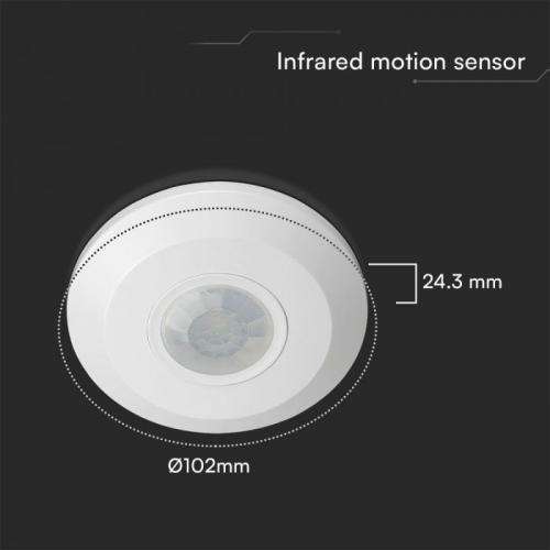 V-TAC - PIR Sensor Two 360º Detection Rate White body SKU: 23427