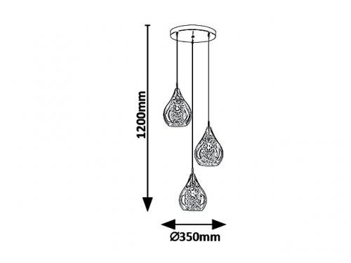 RABALUX - Pendant lamp 6659 CASSANDRA  G9, 3X40W