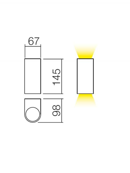 SMARTER -  аплик SCAN 9352  GU10, 2 x max. 35W , IP44