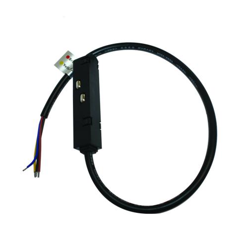 ACA LIGHTING - MF2MB MATTE BLACK ELECTRICAL FEEDER FOR MAGNETIC TRACK 48V DC WITH 2M WIRE