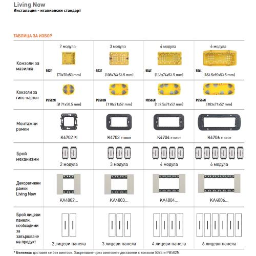 BTICINO - KA4803DG cover plate 3 modules - night