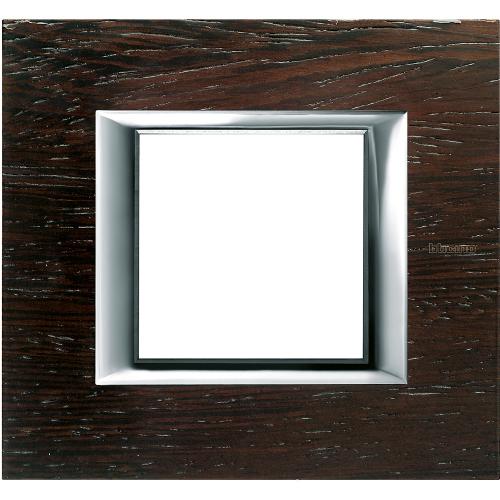 BTICINO - HA4802LWE Rectangular cover plate 2 modules - wenghe