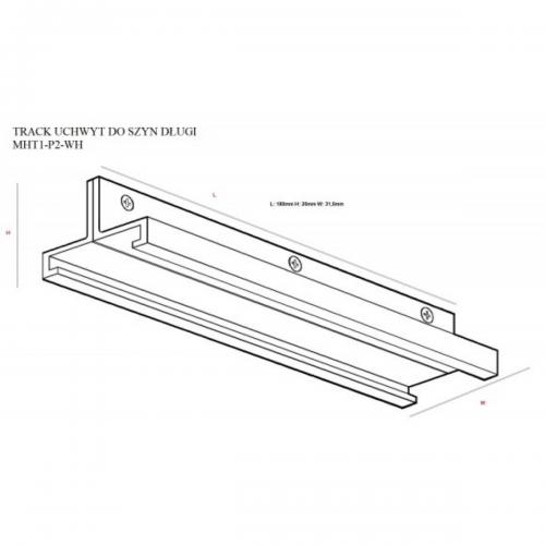 MAXLIGHT -  SUSPENSION CLAMP FOR TRACK CONNECTIONS WHITE, MHT1-P2-WH