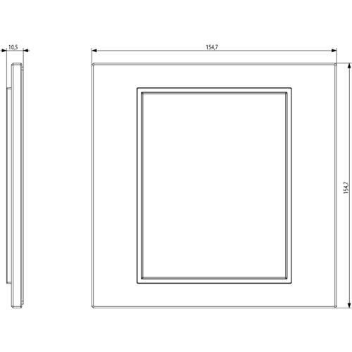 VIMAR - 21668.03 - Plate 8(4+4)M aluminium lava grey