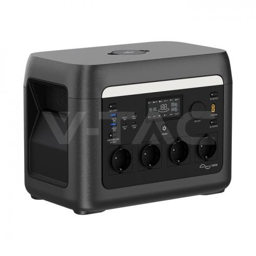 V-TAC - 1800W / 1024Wh PRO Преносима Захранваща Станция с LiFePO4 Батерия и Wi-Fi SKU: 12754 VT-10009