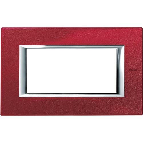 BTICINO - HA4804RC Rectangular cover plate 4 modules - red China 