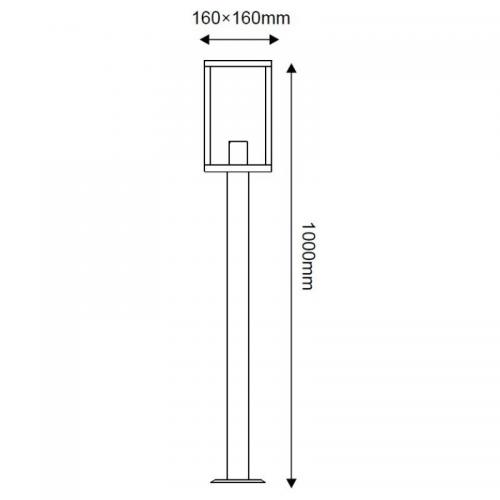 ACA LIGHTING - garden luminaire  CELIA1POBK