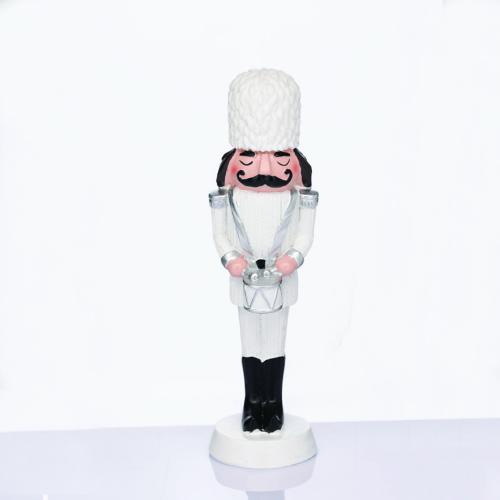 ACA LIGHTING - NUTCRACKER SOLDIER WITH DRUM WHITE 7x6.5x23cm  X1525409