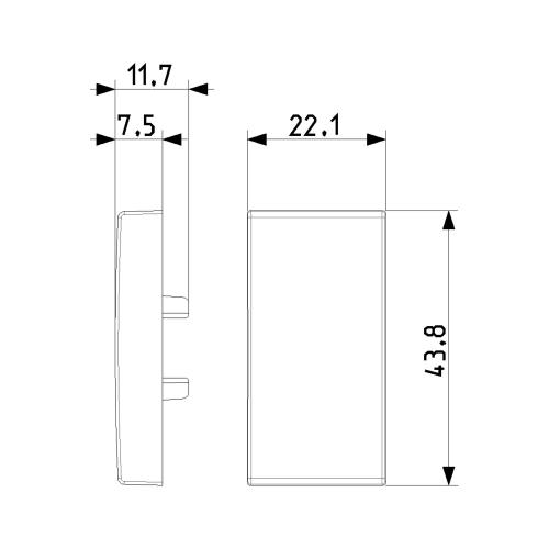 VIMAR - Button 1M not lightable white - 09021
