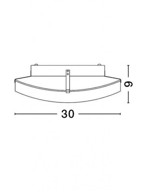 NOVA LUCE - Плафон LUNGO 631036 E27 2x60Watt  D:30 H:9cm