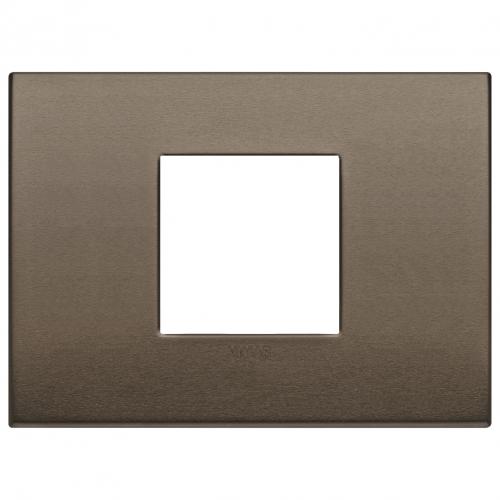 VIMAR - 19652.17 - Classic plate 2centrM alu dark bronze