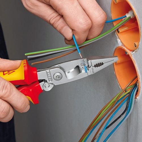 KNIPEX - Инсталаторски клещи VDE 1000V хромирана 200мм 1396200