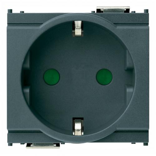 VIMAR - 16208 - 2P+E 16A German SICURY outlet grey