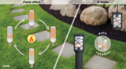RABALUX - 1442 LED крушка E27 3W 1800K 340° пламък