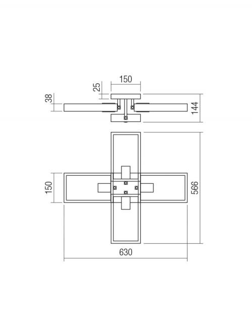 SMARTER - ceiling luminaire   TIMBER  01-1969 E27, 4 X 42W 