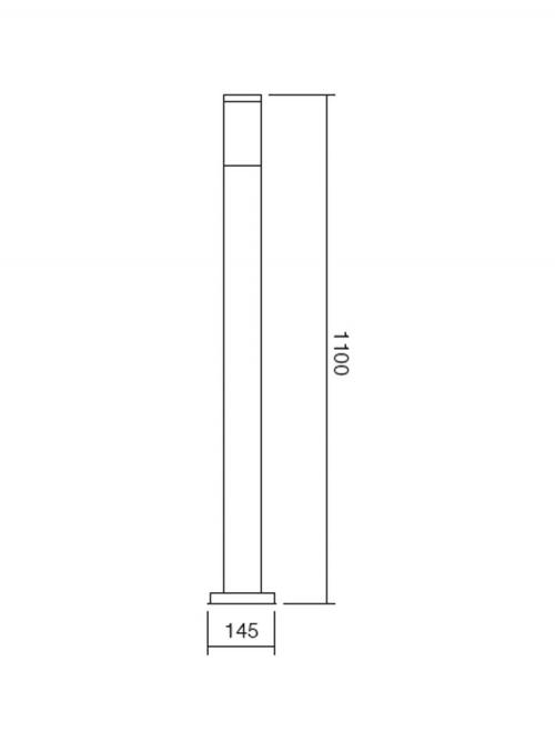 SMARTER - градински стълб  COLONNA 9021  E27, 1 x max. 28W, IP44