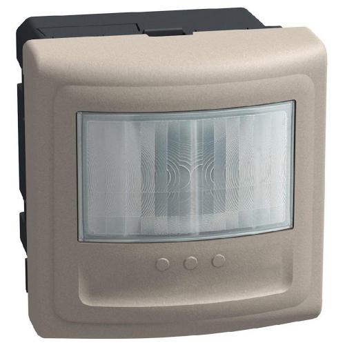 BTICINO - PIR motion sensor, 170°, range 8m @ h=1.2m, LED ≤ 100W, with switch, without neutral, 2M color Stone Light Now YG4432SN
