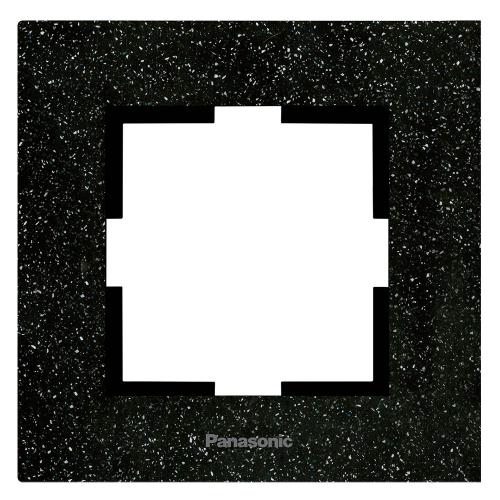PANASONIC - Единична рамка Corian/камък черен кварц Karre plus WKTF08013CB