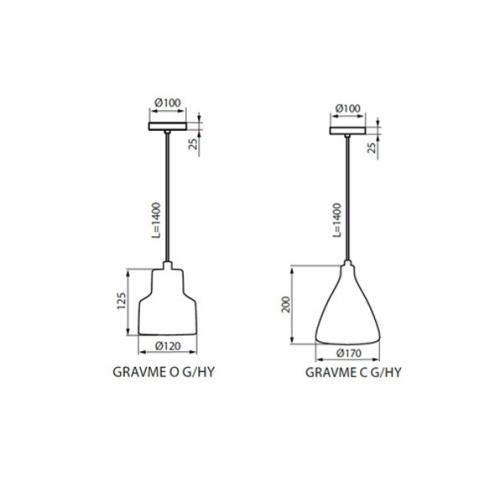 KANLUX - GRAVME C G/HY (24281)