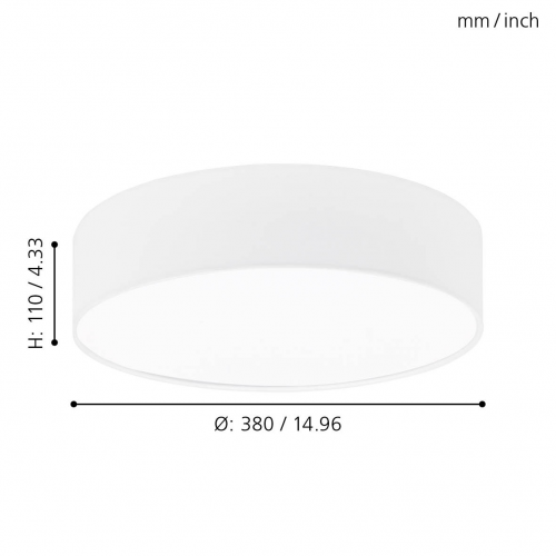 EGLO - ceiling luminaire 32891  REVILLA 1 E27, 40W E27, 40W