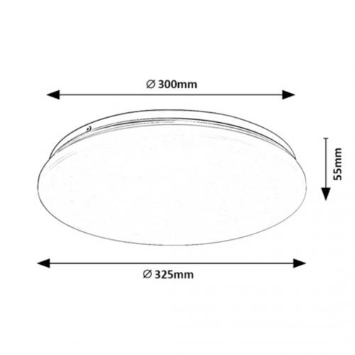 RABALUX - CEILING LIGHTS  VENDEL 71105 LED 18W 1460lm 4000K starry
