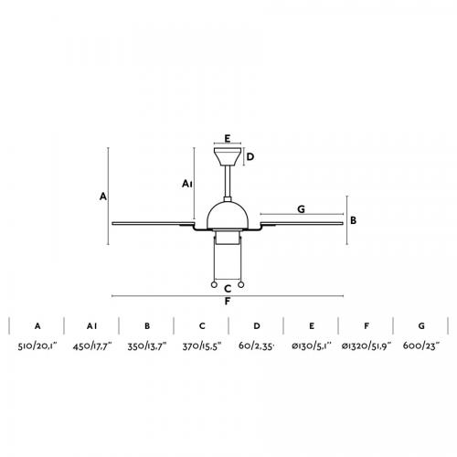FARO - CUBA Brown ceiling fan Ref.33352