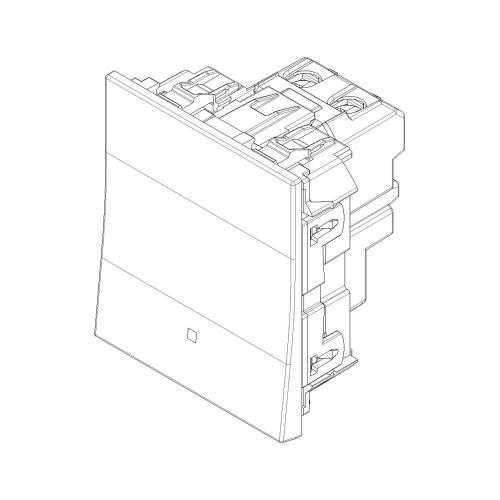 VIMAR - 1P 10AX 2M 1-way switch in-line black, lightable - 30000.2G