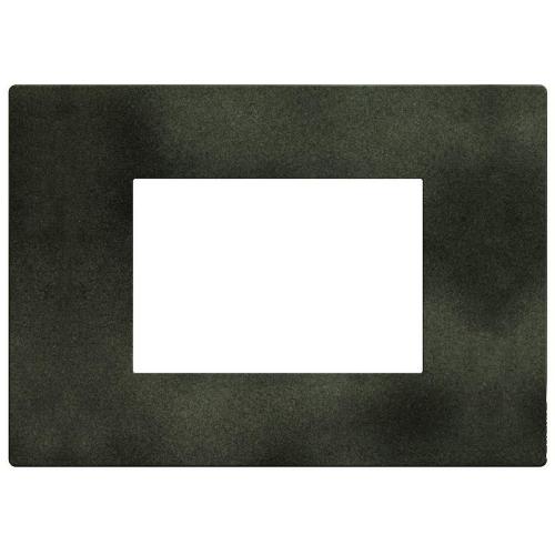 BTICINO - cover plate 3 modules Dark Green Light Now YA4803DG