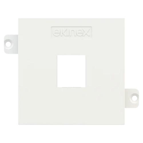 Ekinex - Faceplate for 1x RJ45 Keystone 55x55 Fenix White - EK-KSC-1K-FBM